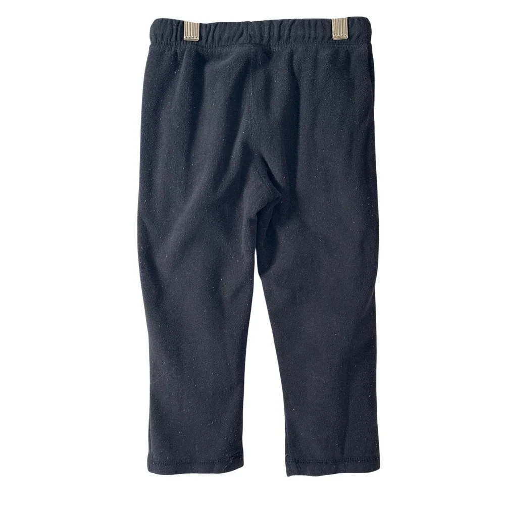 Carters Toddler Fleece Pull-On Pants 3T Black With Drawstring‎ & Pockets